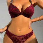 Burgundy Sexy Set (2 pieces) size M