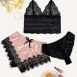 3 Pack Floral Lace Lingerie size: 38/40/42