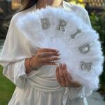Bride Feather & Pearl Fan