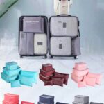 6 Pieces Travelling Bags- Suitcase Organizers - Pink , Black , Gray , Blue, Burgundy