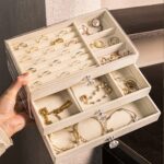 3 pieces Jewelry Box - Beige Color - Drawers Form