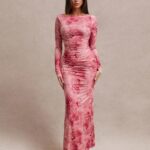 Pink Floral Tight Dress size 40/42