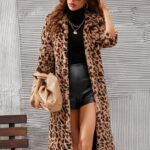 Leopard Premium Quality Fuzzy Coat size:S/M