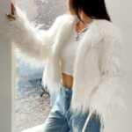 White Premium Fur Coat size:S/M